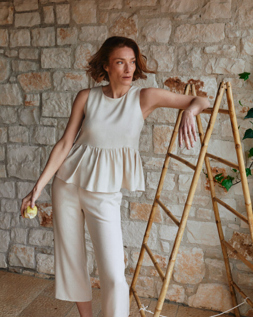 RUFFLE TOP SS26 VISCOSE BLEND